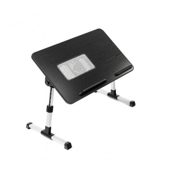 Складной столик для ноутбука с вентиляцией (черный)-2
