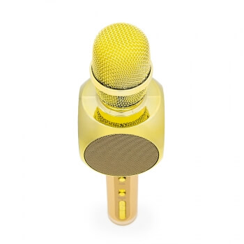 Караоке микрофон беспроводной YS-63 с изменением голоса, золотой-3