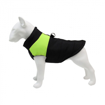 Зимняя жилетка куртка для выгула собак Duo зеленая, XS-4