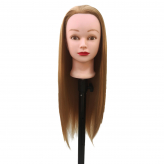 Манекен голова для причесок Braid с русыми волосами 65 см с кронштейном-1