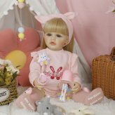Силиконовая кукла Реборн девочка Кэтти 55 см-1