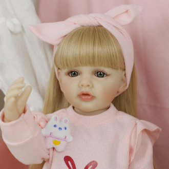 Силиконовая кукла Реборн девочка Кэтти 55 см-12
